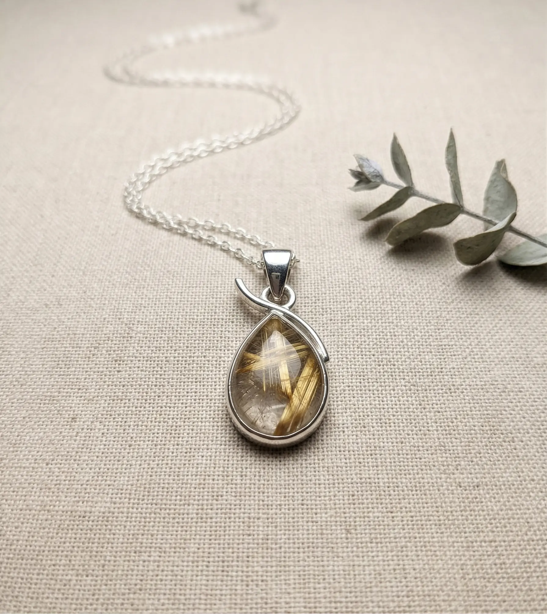 Nodo Dorado | Cuarzo Rutilado & Plata 925 - 3