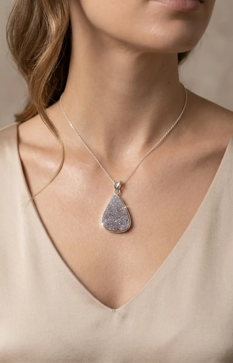 Gota Estelar | Drusa de Cuarzo & Plata 925 - 2