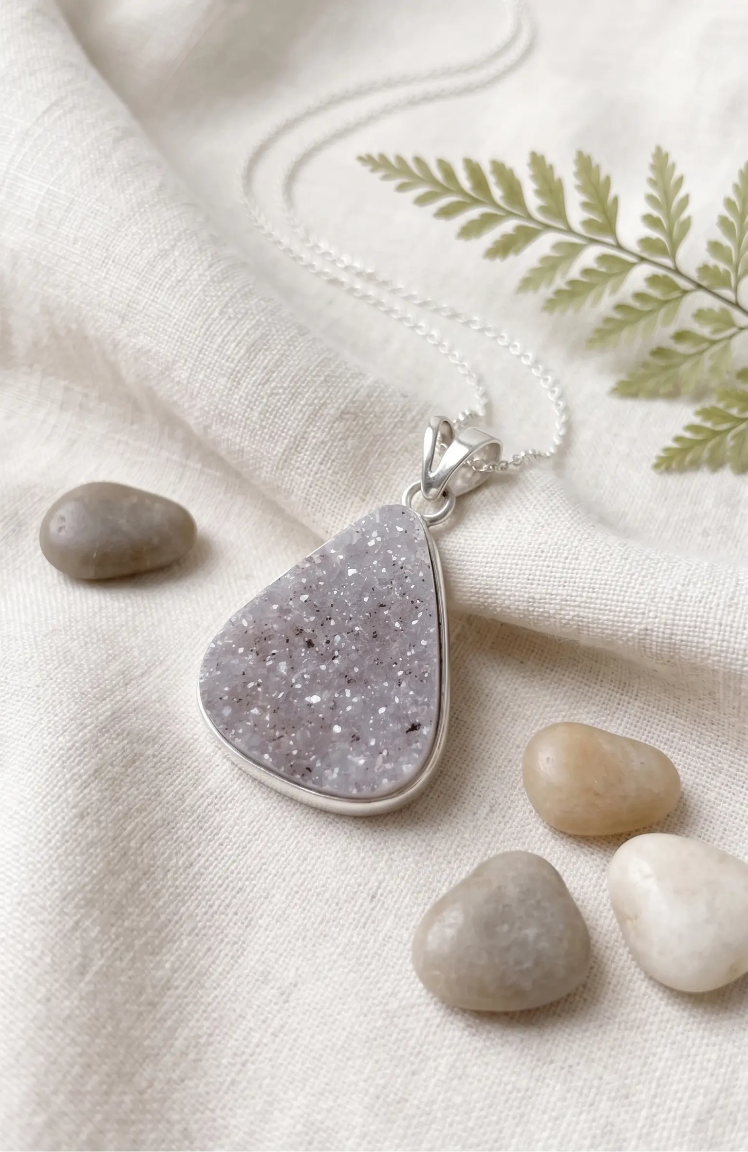 Gota Estelar | Drusa de Cuarzo & Plata 925 - 3