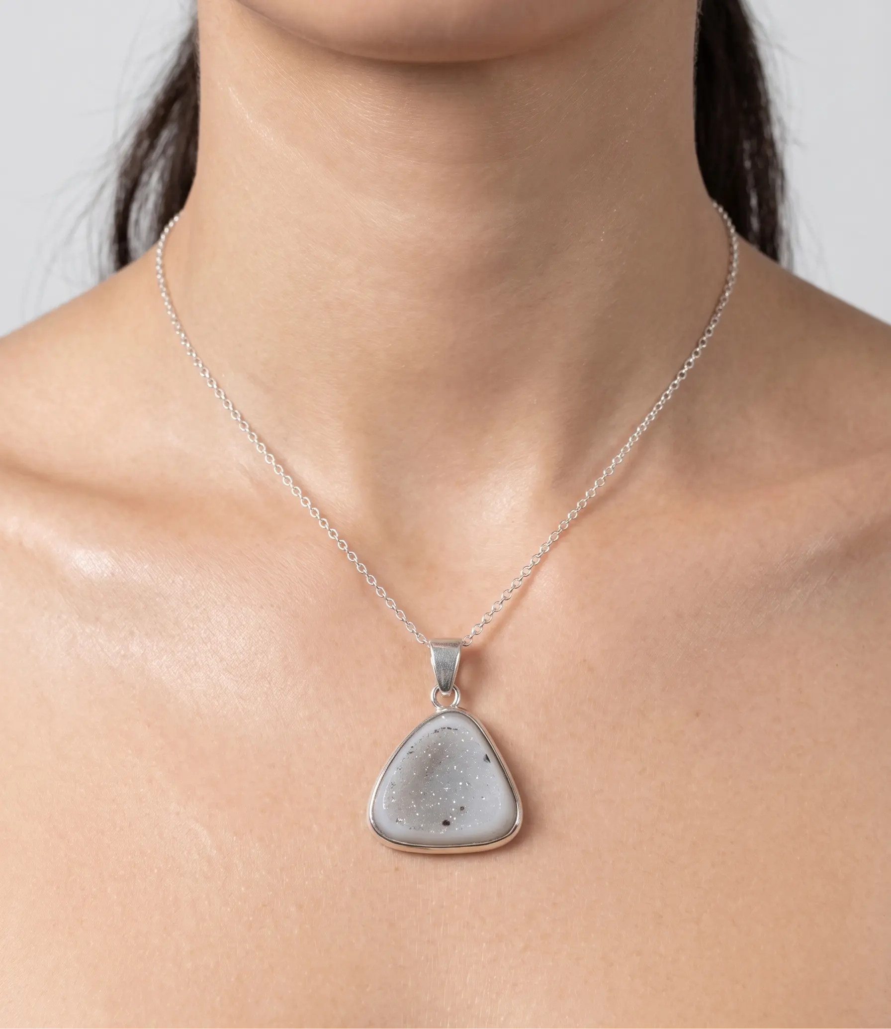 Esencia Mineral | Colgante de Ágata Drusa & Plata 925 - 2