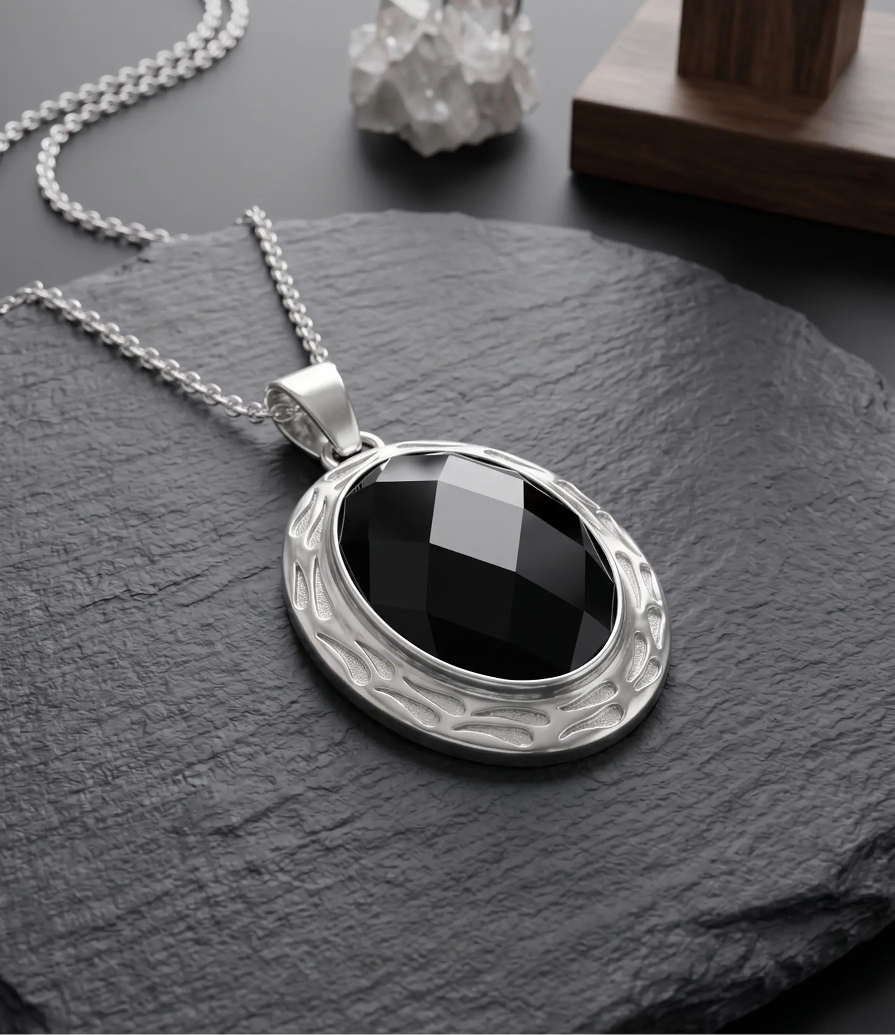 Destello Nocturno | Ónix Facetado & Plata 925 - 3