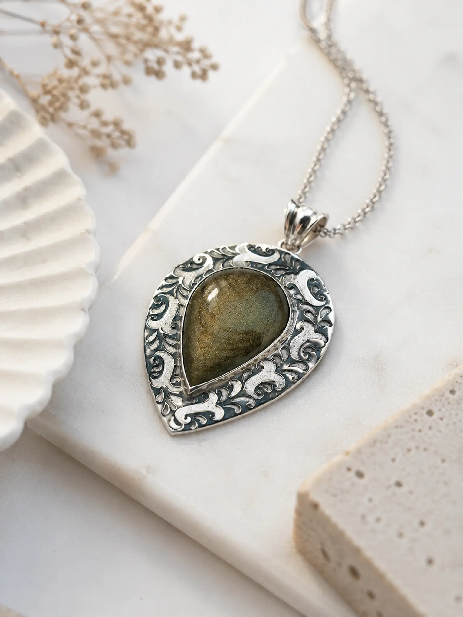 Camino de la luz | Obsidiana Dorada & Plata 925 - 3