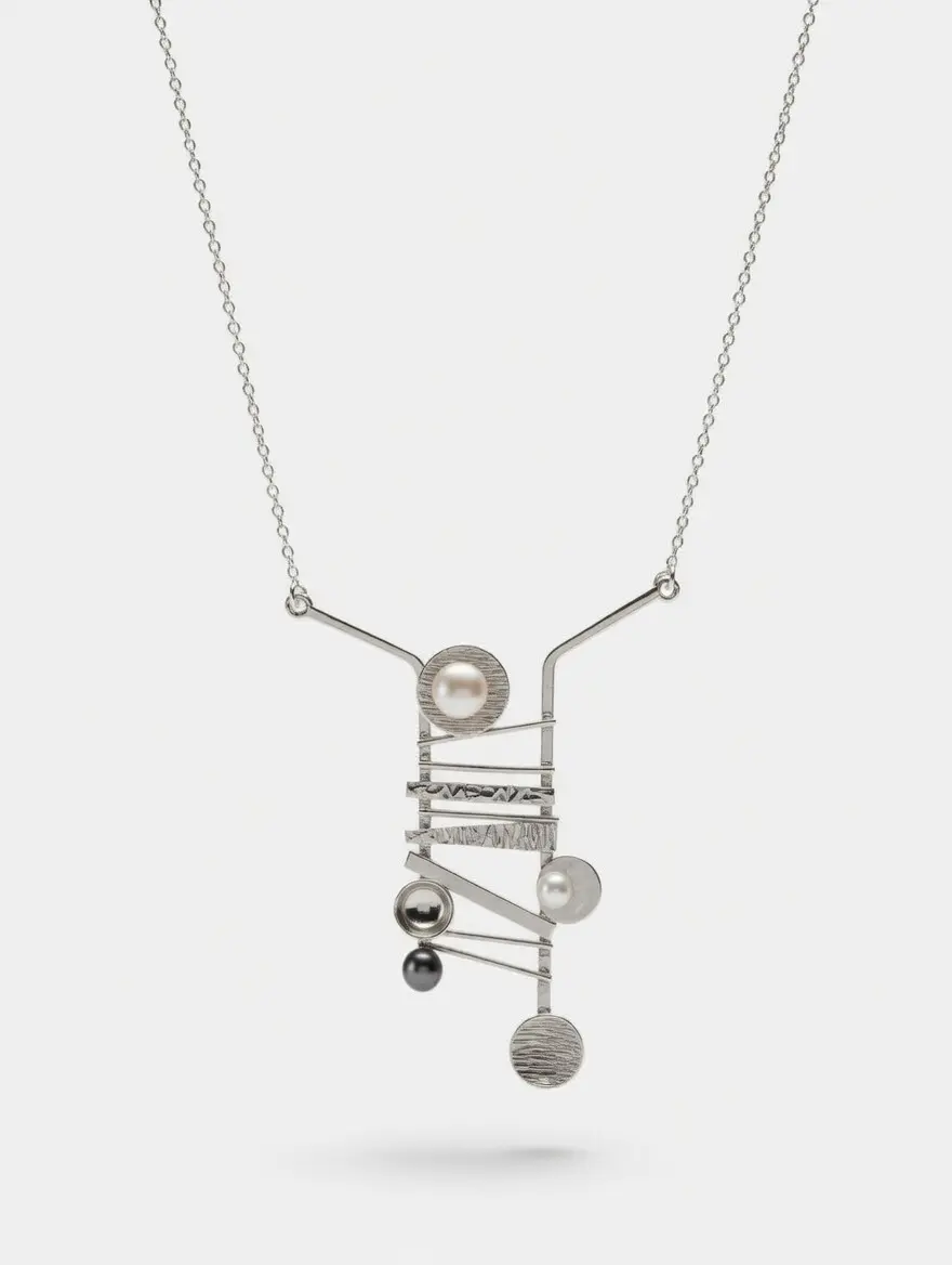 Equilibrio Abstracto Rizoma | Perlas Cultivadas & Plata 925