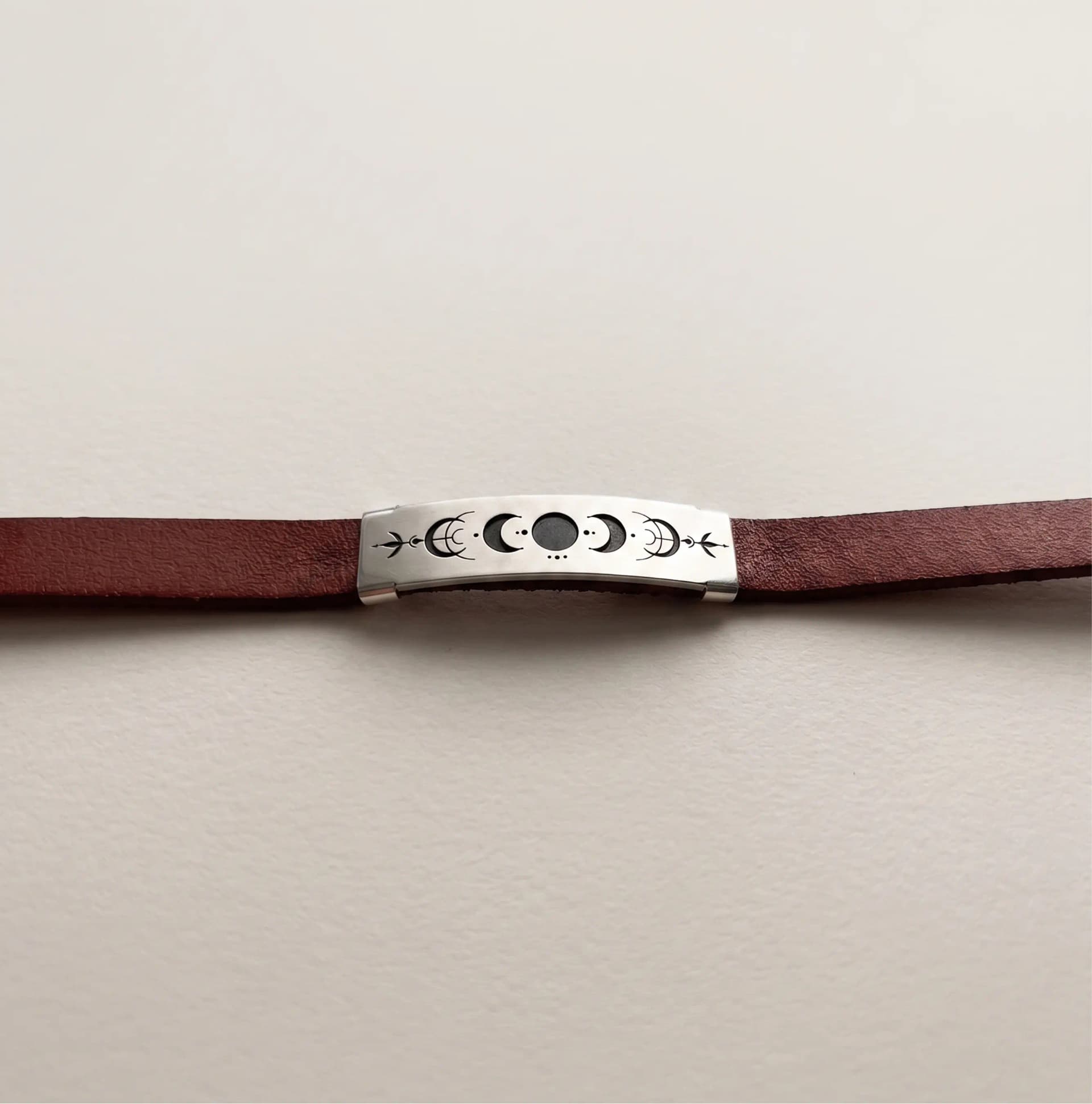 Pulsera Terra | Cuero Natural & Plata 925 - 3
